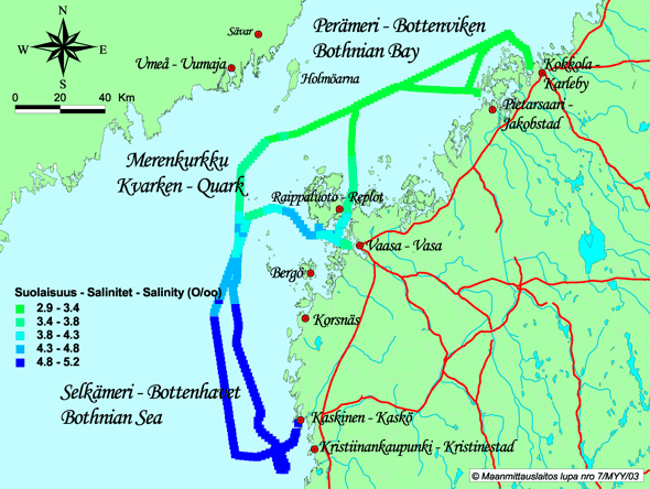 Pohjoiset levinneisyysrajat - Merenkurkku